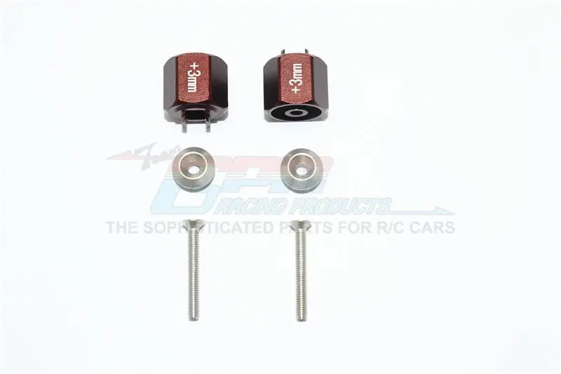 Tamiya T3-01 Dancing Rider Trike Aluminum Hex Adapter (+3Mm) - 6Pc Set Brown 1