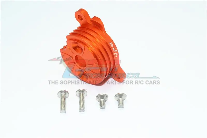 Tamiya T3-01 Dancing Rider Trike Aluminum Motor Mount With Heat Sink Fins - 1Pc Set Orange 1