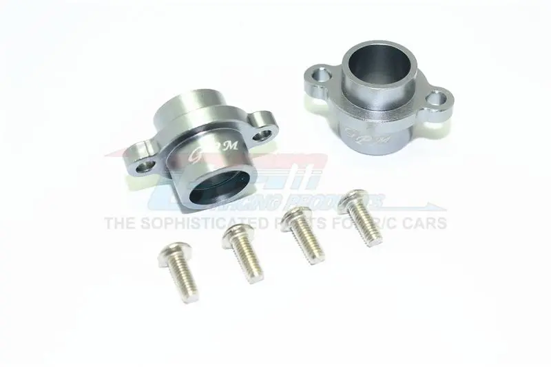 Tamiya T3-01 Dancing Rider Trike Aluminum Rear Axle Adapters - 1Pr Set Gray Silver 1