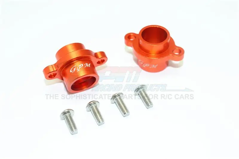 Tamiya T3-01 Dancing Rider Trike Aluminum Rear Axle Adapters - 1Pr Set Orange 1