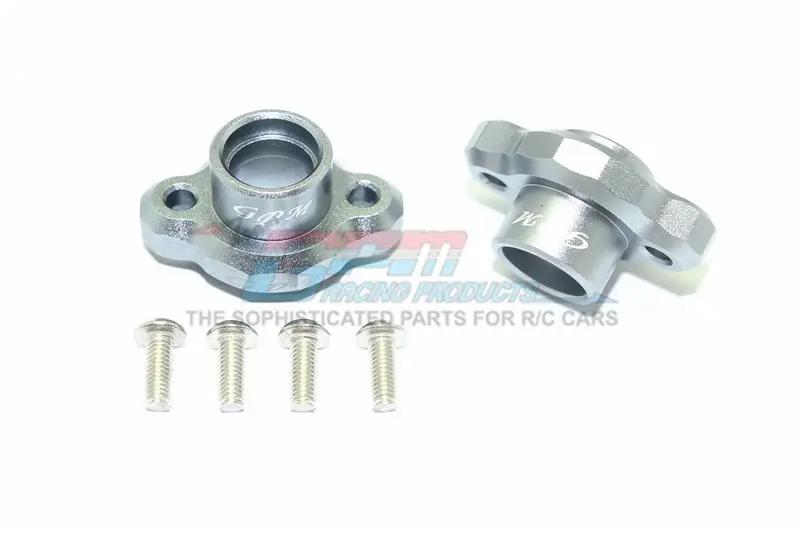 Tamiya T3-01 Dancing Rider Trike Aluminum Rear Axle Adapters ( Enclosed Design) - 1Pr Set Gray Silver 1
