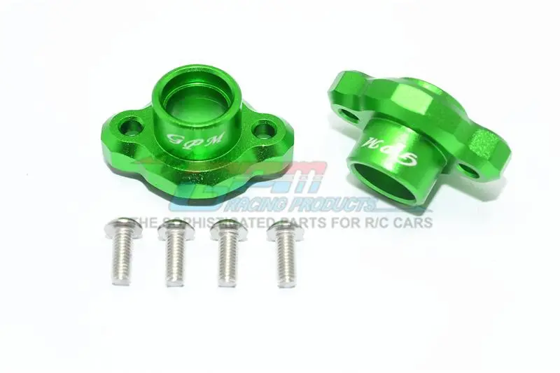 Tamiya T3-01 Dancing Rider Trike Aluminum Rear Axle Adapters ( Enclosed Design) - 1Pr Set Green 1