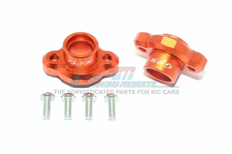 Tamiya T3-01 Dancing Rider Trike Aluminum Rear Axle Adapters ( Enclosed Design) - 1Pr Set Orange 1