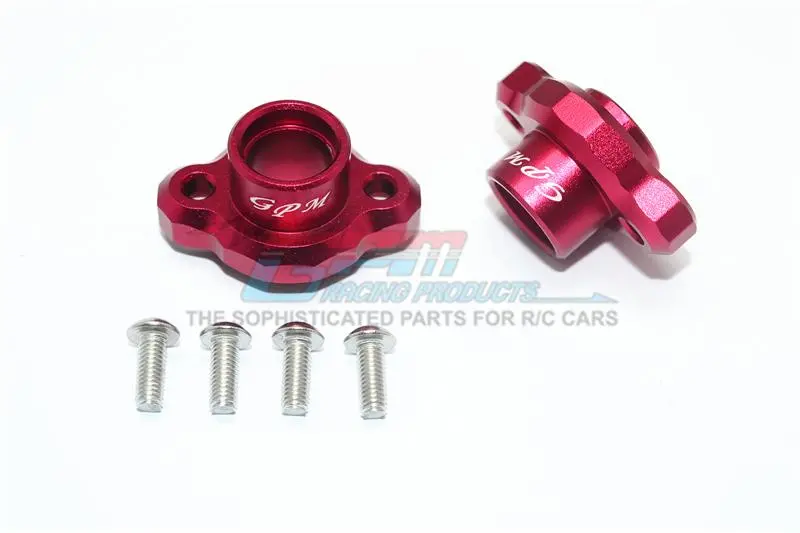 Tamiya T3-01 Dancing Rider Trike Aluminum Rear Axle Adapters ( Enclosed Design) - 1Pr Set Red 1
