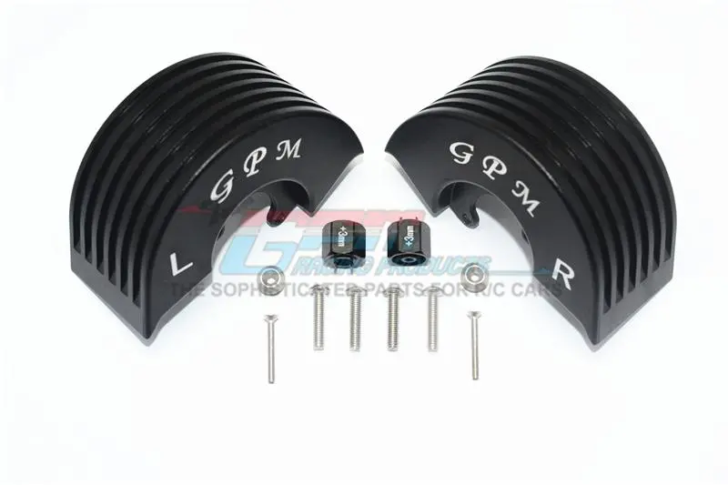 Tamiya T3-01 Dancing Rider Trike Aluminum Rear Fender With Hex Adapter (+3Mm) - 12Pc Set Black 1