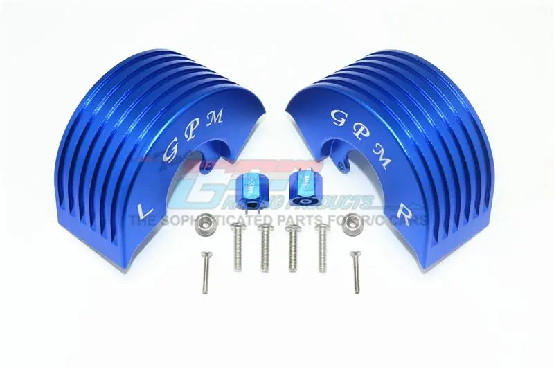 Tamiya T3-01 Dancing Rider Trike Aluminum Rear Fender With Hex Adapter (+3Mm) - 12Pc Set Blue 1