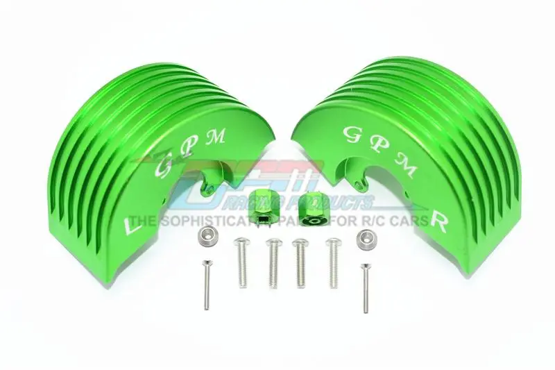Tamiya T3-01 Dancing Rider Trike Aluminum Rear Fender With Hex Adapter (+3Mm) - 12Pc Set Green 1