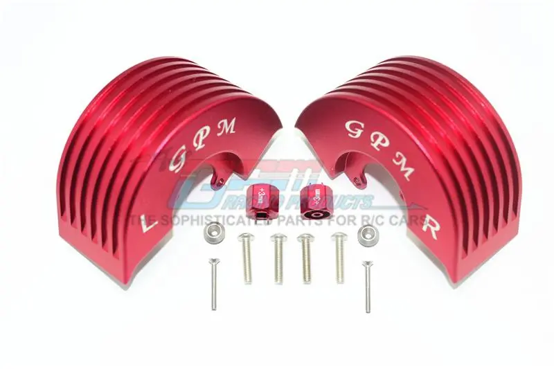 Tamiya T3-01 Dancing Rider Trike Aluminum Rear Fender With Hex Adapter (+3Mm) - 12Pc Set Red 1