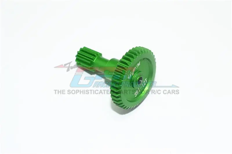 Tamiya T3-01 Dancing Rider Trike Aluminum Rear Main Gear (39T-12T) - 1Pc Green 1