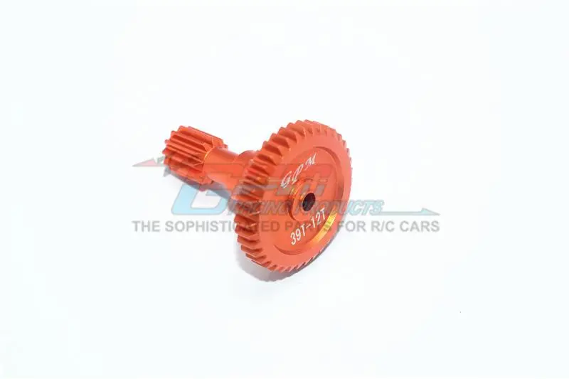 Tamiya T3-01 Dancing Rider Trike Aluminum Rear Main Gear (39T-12T) - 1Pc Orange 1