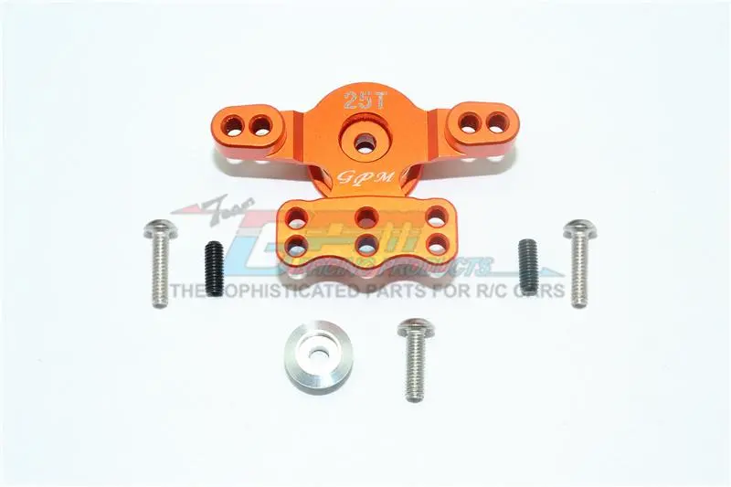 Tamiya T3-01 Dancing Rider Trike Aluminum Servo Saver - 1 Set Orange 1