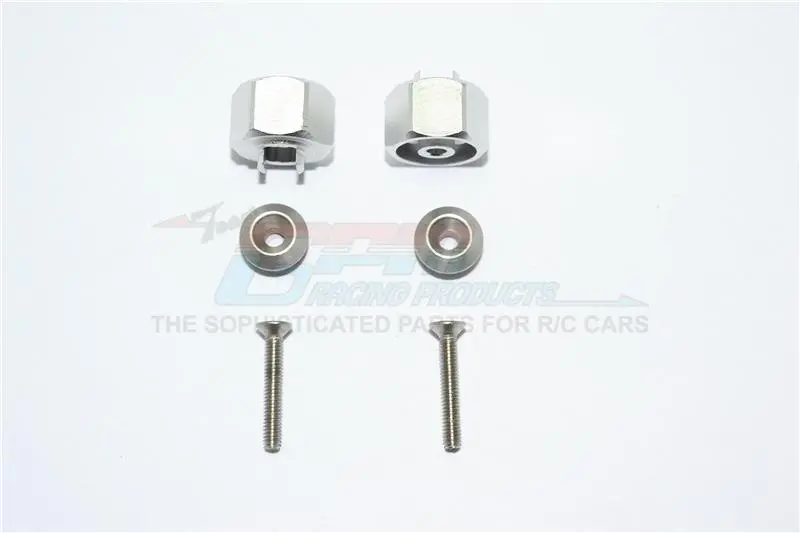 Tamiya T3-01 Dancing Rider Trike Aluminum Wheel Hex Adapter (+1Mm) - 1Pr Set Silver 1
