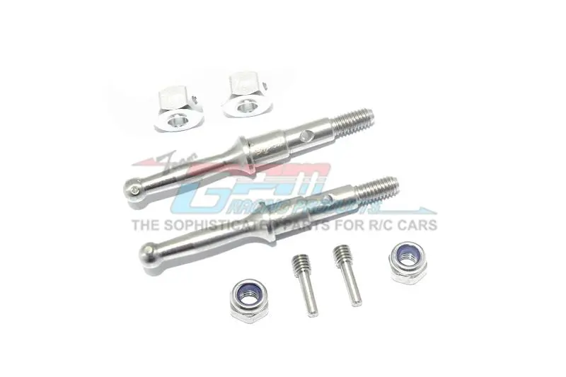 Tamiya T3-01 Dancing Rider Trike Stainless Steel Rear Wheel Shaft With Aluminum Hex Adapter (7Mm) - 8Pc Set Silver 1