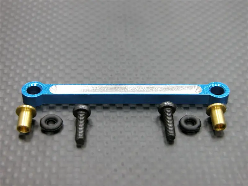 Tamiya Ta02 Aluminum Fixing Steering Plate - 1 Set Blue 1