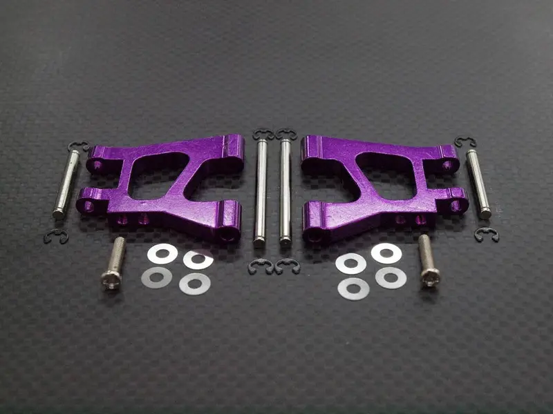 Tamiya Ta02 Aluminum Front Arm Set - 1Pr Purple 1
