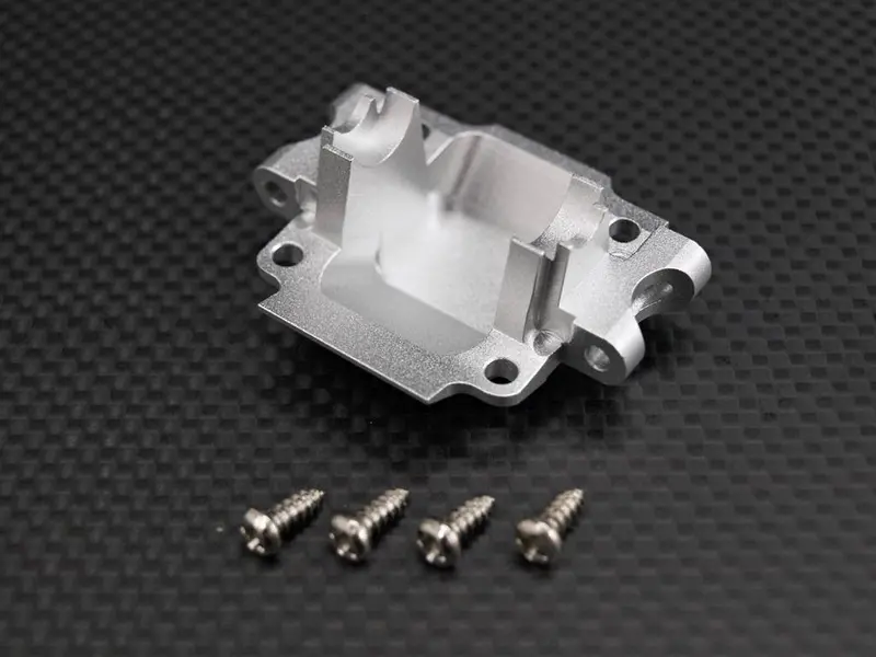 Tamiya Ta02 Aluminum Front Gear Box (Bottom) Part Silver 1