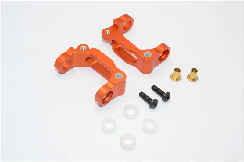 Tamiya Ta02 Aluminum Front/Rear C-Hub With Bushing Bearing - 1Pr Orange 1