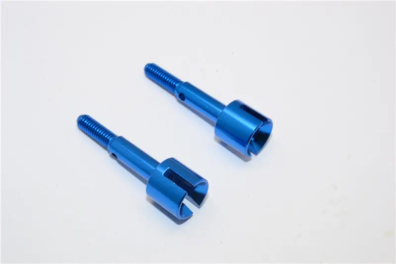 Tamiya Ta02 Aluminum Front/Rear Wheel Shaft - 1Pr Blue 1