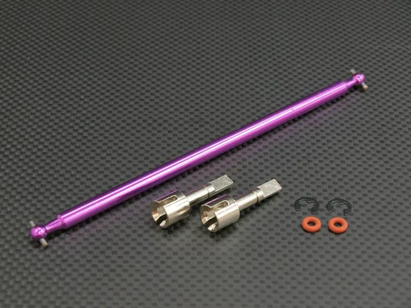 Tamiya Ta02 Aluminum Main Drive Shaft (Dog Bone Style) Set Purple 1