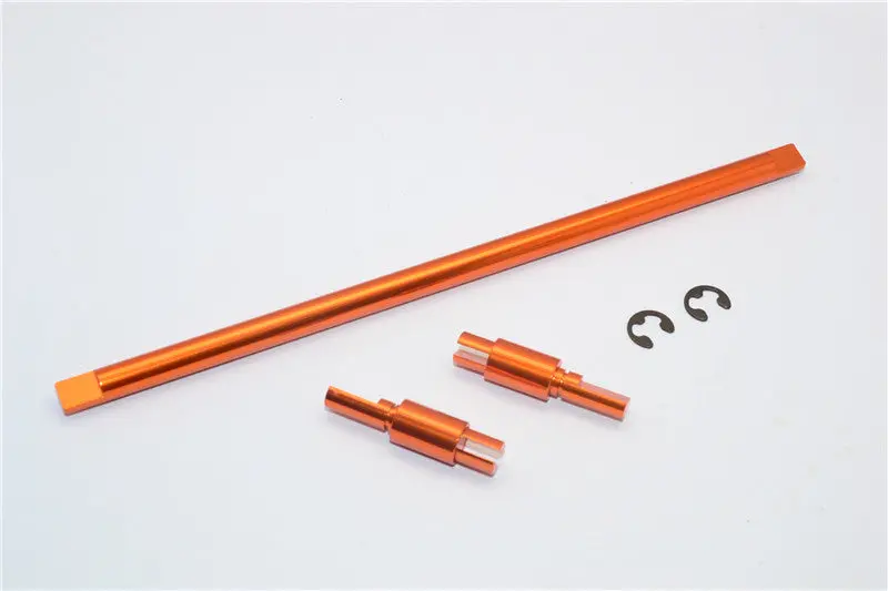 Tamiya Ta02 Aluminum Modified Main Drive Shaft Set - Orange 1