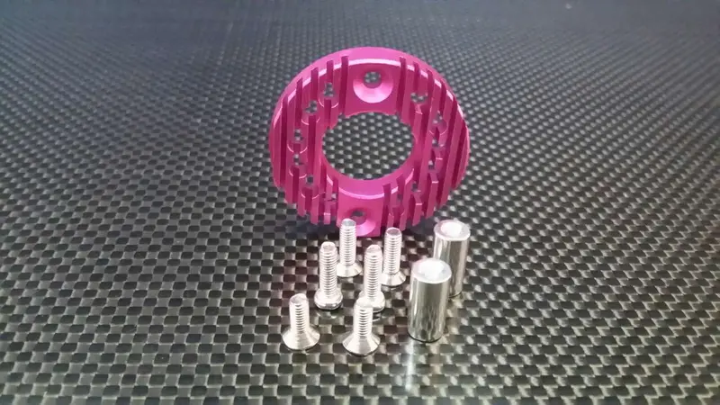 Tamiya Ta02 Aluminum Motor Mount For 16T, 21T Standard - 1Pc Pink 1
