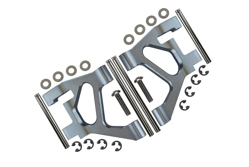 Tamiya Ta02 Aluminum Rear Lower Arm Set - 1Pr Gray Silver 1