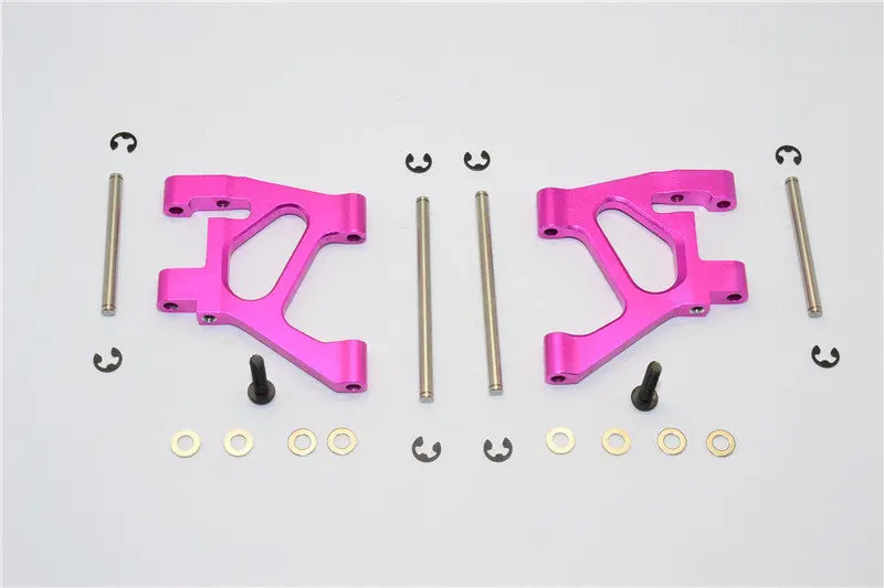 Tamiya Ta02 Aluminum Rear Lower Arm Set - 1Pr Pink 1