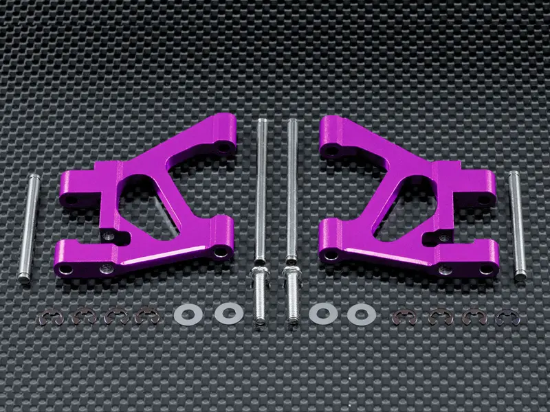 Tamiya Ta02 Aluminum Rear Lower Arm Set - 1Pr Purple 1