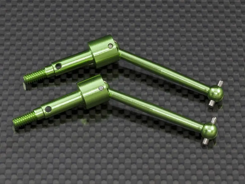 Tamiya Ta02 Aluminum Rear Universal Swing Shaft (38Mm Cvd) - 1Pr Green 1