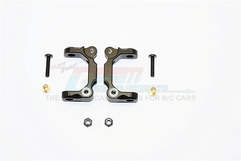 Tamiya Ta02t Aluminum Front C-Hub - 1Pr Set Black 1