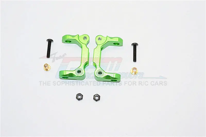 Tamiya Ta02t Aluminum Front C-Hub - 1Pr Set Green 1
