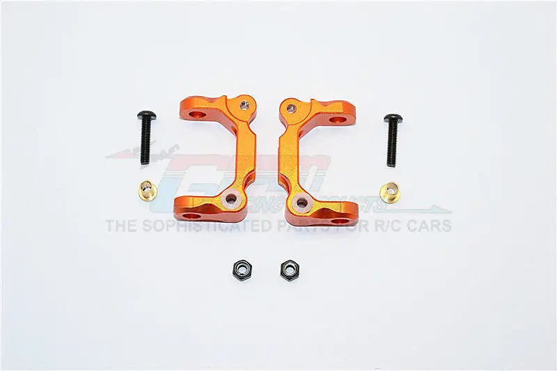 Tamiya Ta02t Aluminum Front C-Hub - 1Pr Set Orange 1