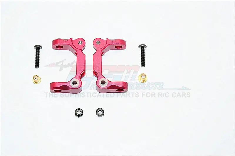 Tamiya Ta02t Aluminum Front C-Hub - 1Pr Set Red 1