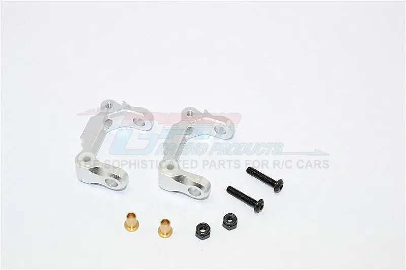 Tamiya Ta02t Aluminum Front C-Hub - 1Pr Set Silver 1