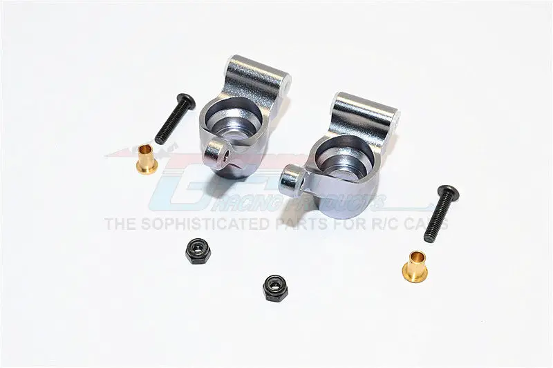 Tamiya Ta02t Aluminum Rear Knuckle Arm - 1Pr Set Gray Silver 1