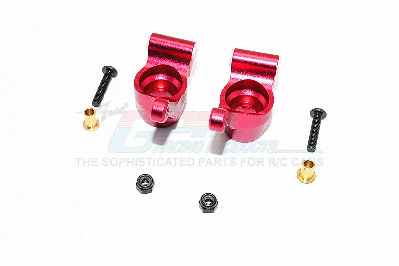 Tamiya Ta02t Aluminum Rear Knuckle Arm - 1Pr Set Red 1