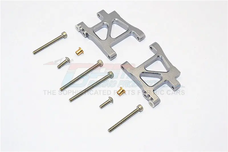 Tamiya Ta02t Aluminum Rear Suspension Arm - 1Pr Set Gray Silver 1