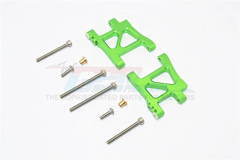 Tamiya Ta02t Aluminum Rear Suspension Arm - 1Pr Set Green 1