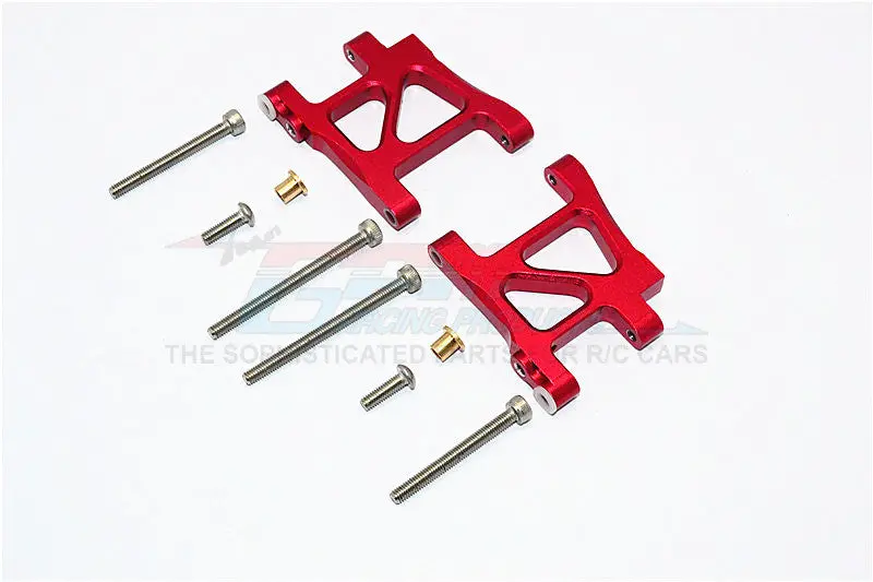 Tamiya Ta02t Aluminum Rear Suspension Arm - 1Pr Set Red 1