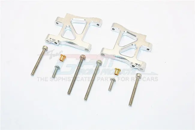 Tamiya Ta02t Aluminum Rear Suspension Arm - 1Pr Set Silver 1