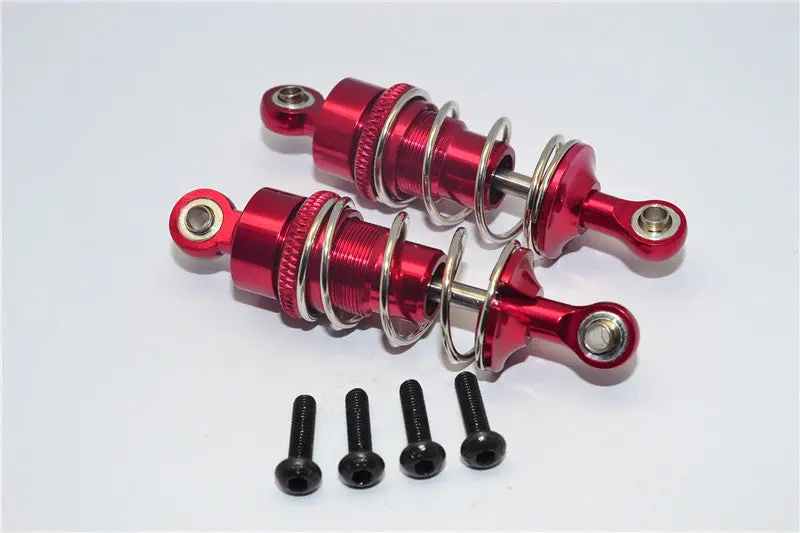 Tamiya Tb04 Aluminum Front/Rear Adjustable Spring Damper - 1 Pr Red 1