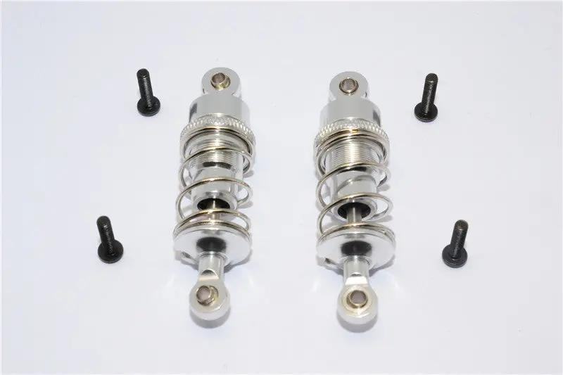 Tamiya Tb04 Aluminum Front/Rear Adjustable Spring Damper - 1Pr Silver 1