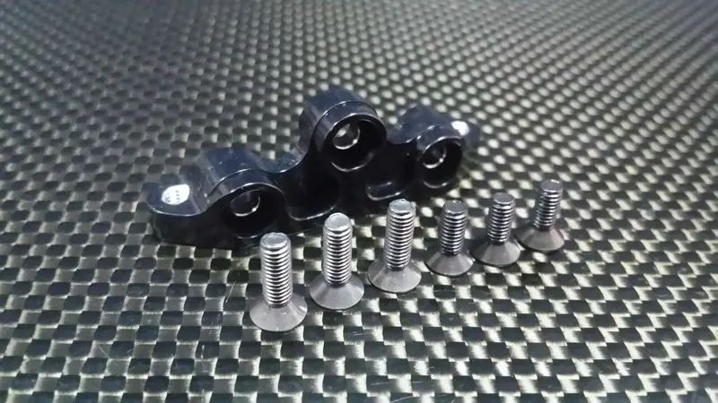 Tamiya Tb04 Aluminum Rear Shock Tower Mount - 1 Pc Black 1