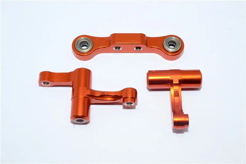 Tamiya Tb04 Aluminum Steering Assembly - 1 Set Orange 1