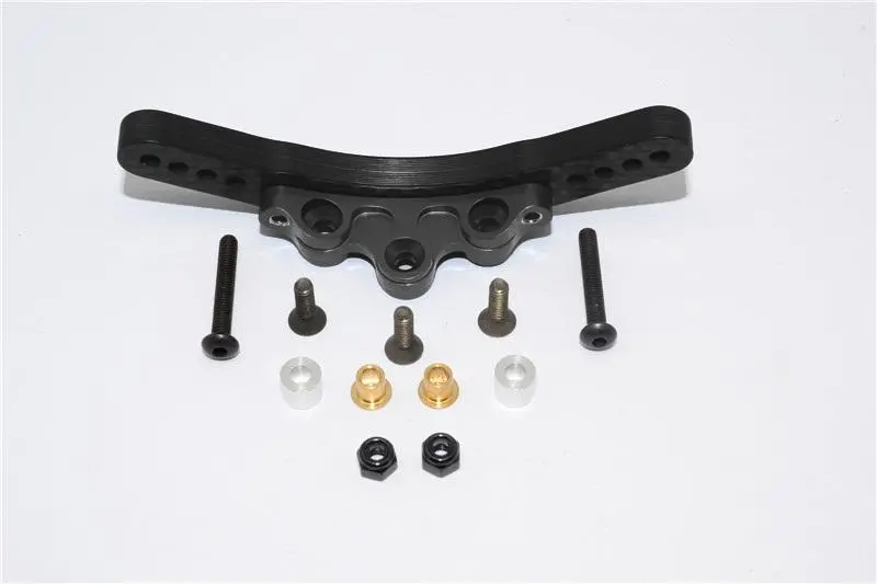 Tamiya Tb04 Graphite Front Damper Mount - 1 Set Black 1