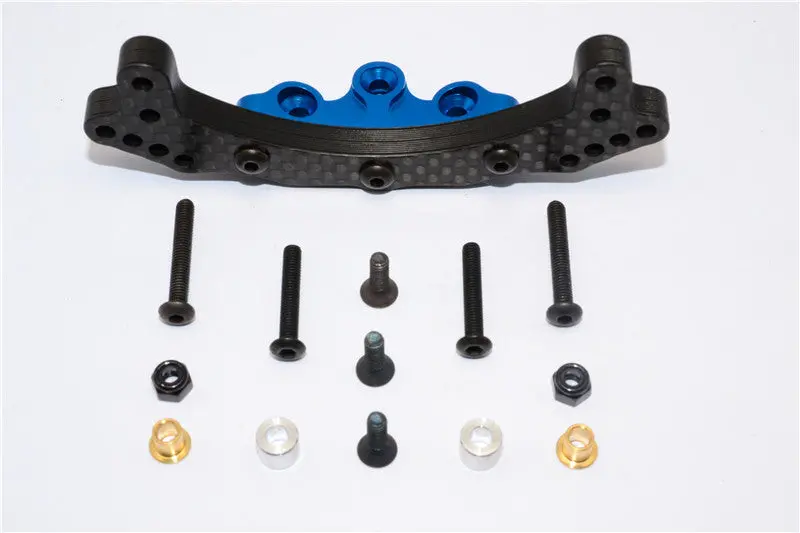 Tamiya Tb04 Graphite Rear Damper Mount - 1 Set Blue 1
