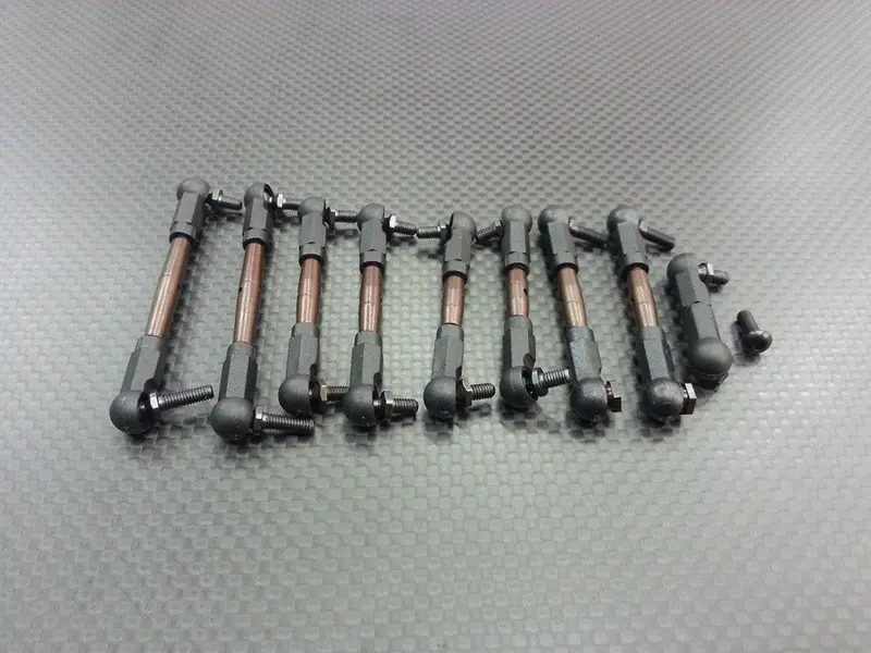 Tamiya Tb04 Spring Steel Sterring & Push Rods - 9 Pcs Set 1