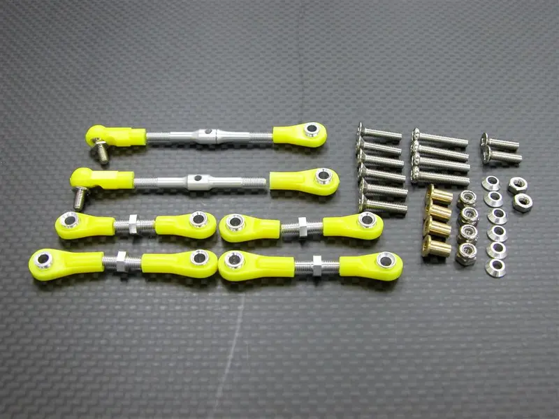 Tamiya Tl01 Aluminum Completed Turn Buckle Set - 3Prs Yellow 1