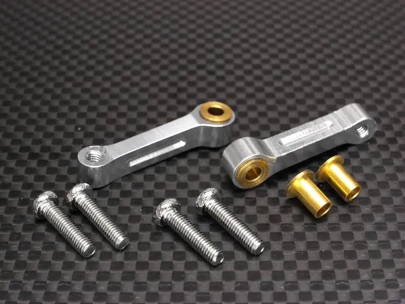 Tamiya Tl01 Aluminum Front Camber Set - 1Pr Silver 1
