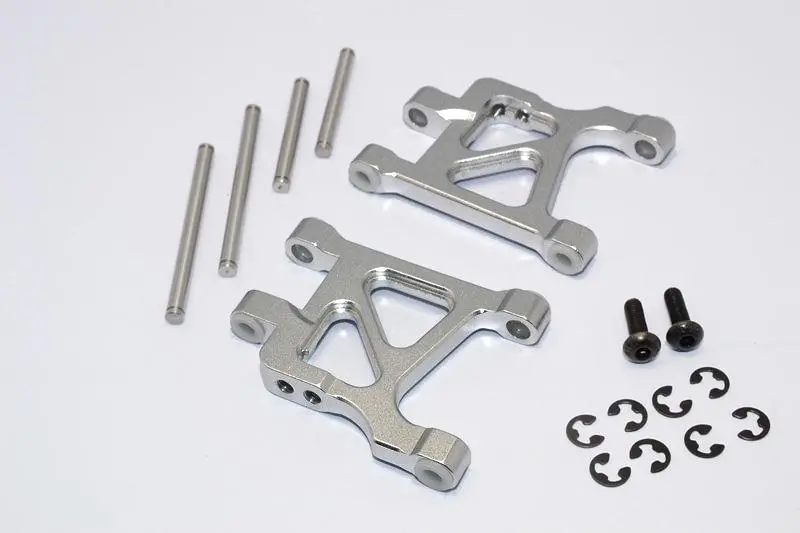 Tamiya Tl01 / Gf01 / Wild Willy 2 Aluminum Rear Lower Arm - 1Pr Set Gray Silver 1
